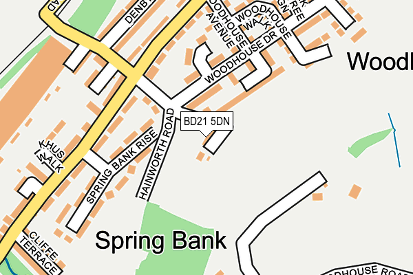 BD21 5DN map - OS OpenMap – Local (Ordnance Survey)