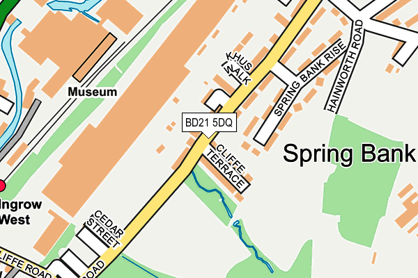 BD21 5DQ map - OS OpenMap – Local (Ordnance Survey)