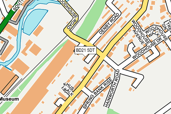 BD21 5DT map - OS OpenMap – Local (Ordnance Survey)