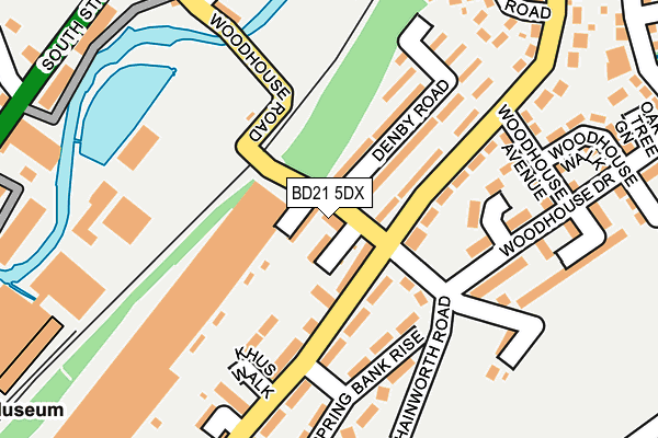 BD21 5DX map - OS OpenMap – Local (Ordnance Survey)