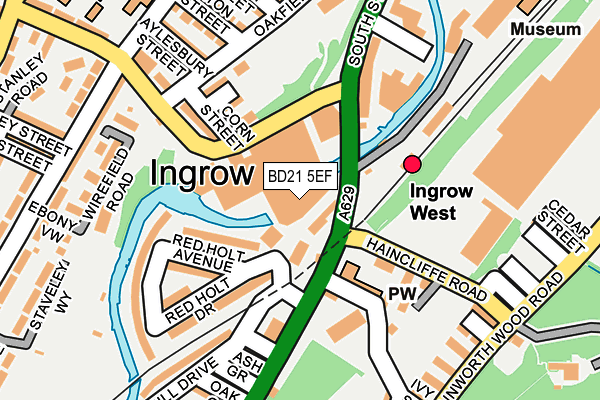 BD21 5EF map - OS OpenMap – Local (Ordnance Survey)