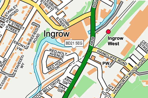 BD21 5EG map - OS OpenMap – Local (Ordnance Survey)