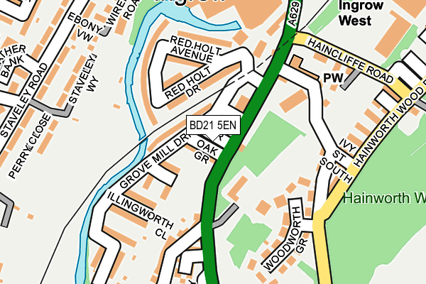 BD21 5EN map - OS OpenMap – Local (Ordnance Survey)