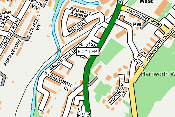 BD21 5EP map - OS OpenMap – Local (Ordnance Survey)