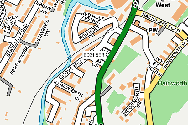 BD21 5ER map - OS OpenMap – Local (Ordnance Survey)