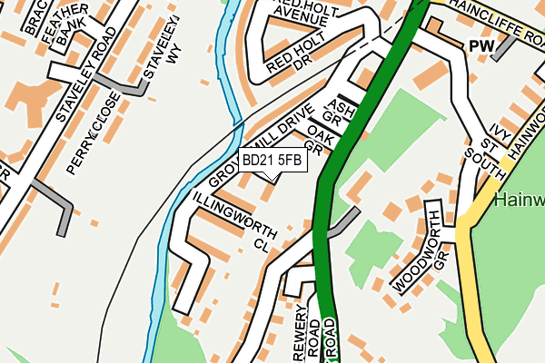 BD21 5FB map - OS OpenMap – Local (Ordnance Survey)