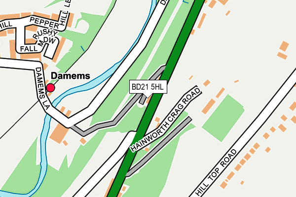 BD21 5HL map - OS OpenMap – Local (Ordnance Survey)
