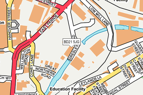 BD21 5JG map - OS OpenMap – Local (Ordnance Survey)