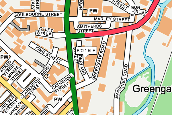 Map of HANSON BROWN CREATIVE LIMITED at local scale