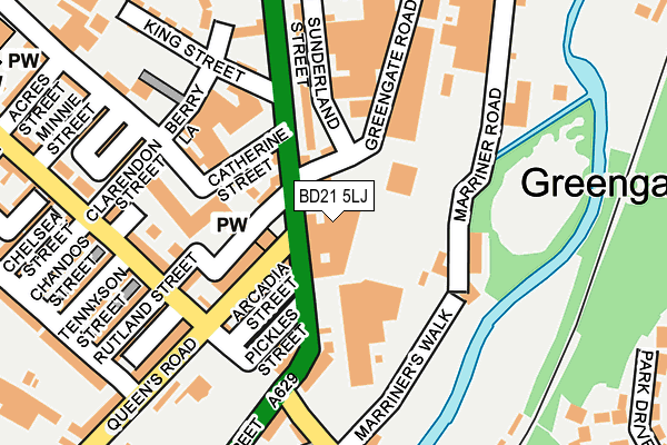 BD21 5LJ map - OS OpenMap – Local (Ordnance Survey)