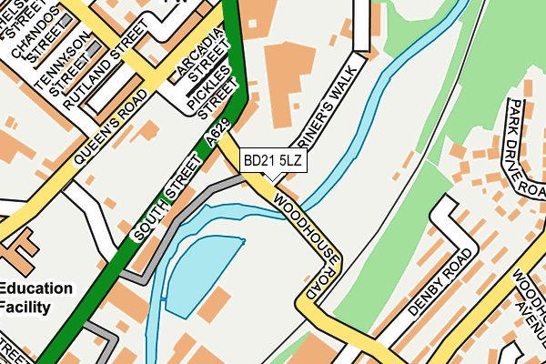 BD21 5LZ map - OS OpenMap – Local (Ordnance Survey)