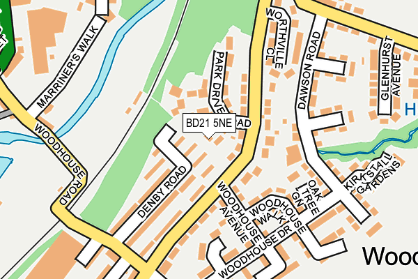 BD21 5NE map - OS OpenMap – Local (Ordnance Survey)