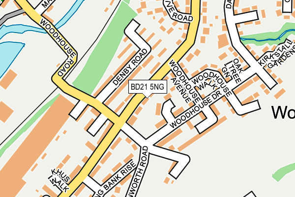 BD21 5NG map - OS OpenMap – Local (Ordnance Survey)