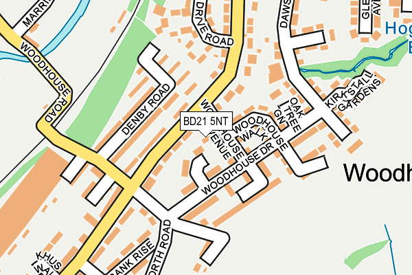 BD21 5NT map - OS OpenMap – Local (Ordnance Survey)