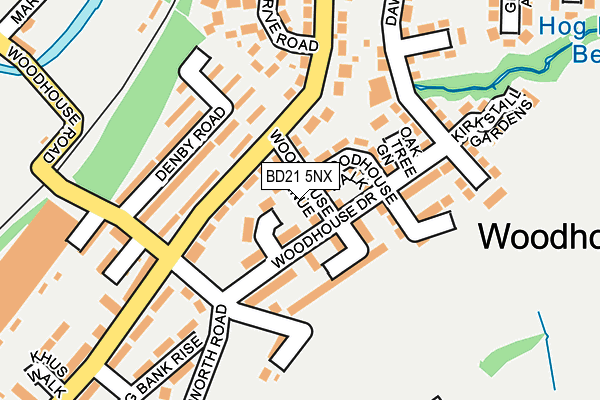 BD21 5NX map - OS OpenMap – Local (Ordnance Survey)
