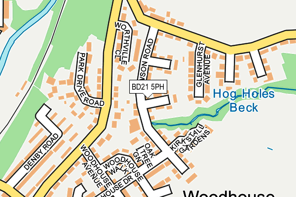 BD21 5PH map - OS OpenMap – Local (Ordnance Survey)