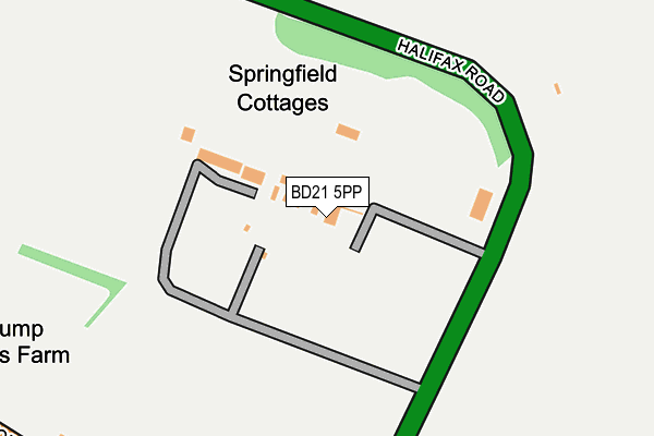 BD21 5PP map - OS OpenMap – Local (Ordnance Survey)