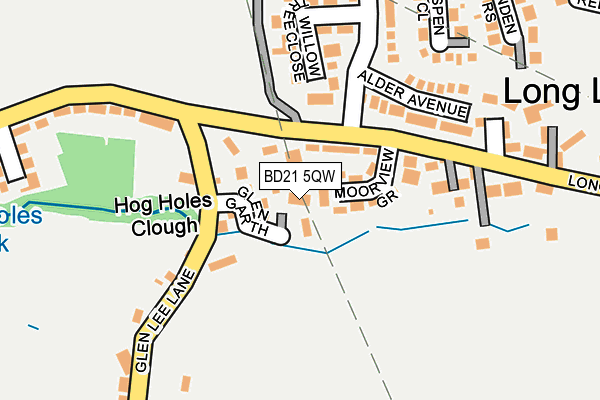 BD21 5QW map - OS OpenMap – Local (Ordnance Survey)