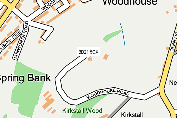 BD21 5QX map - OS OpenMap – Local (Ordnance Survey)