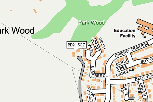 BD21 5QZ map - OS OpenMap – Local (Ordnance Survey)