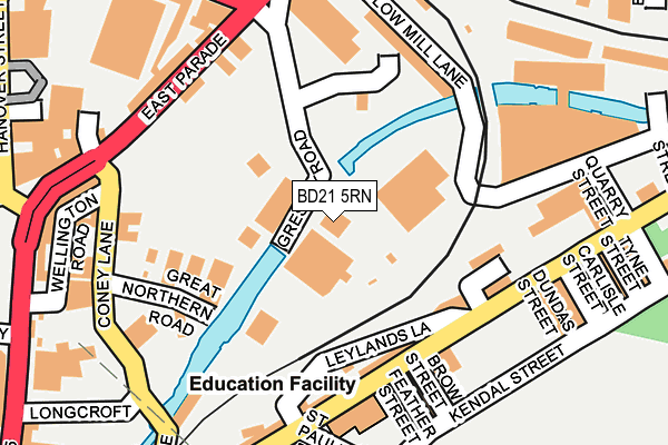 BD21 5RN map - OS OpenMap – Local (Ordnance Survey)