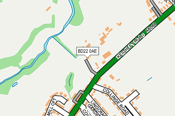 BD22 0AE map - OS OpenMap – Local (Ordnance Survey)