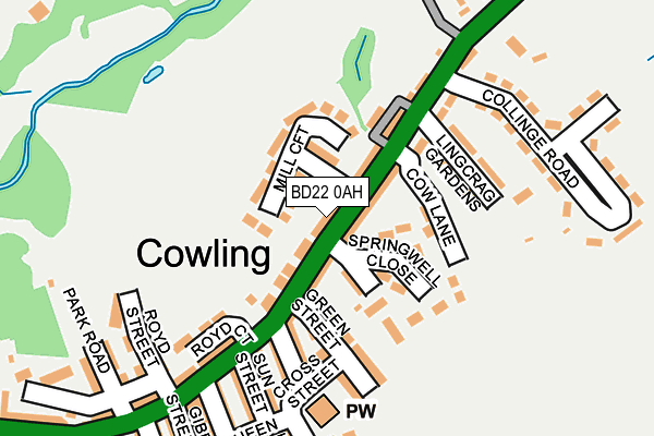 BD22 0AH map - OS OpenMap – Local (Ordnance Survey)