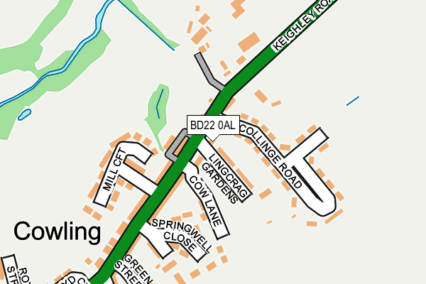 BD22 0AL map - OS OpenMap – Local (Ordnance Survey)