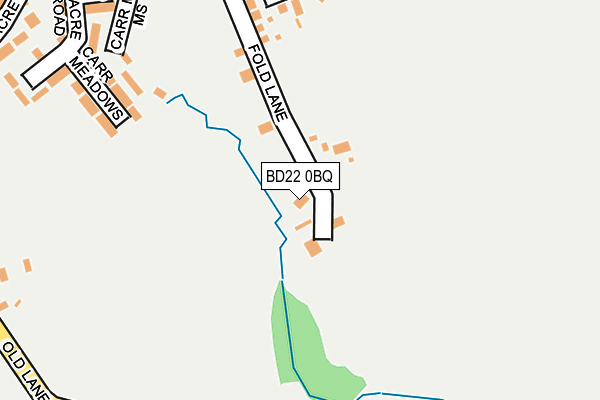 BD22 0BQ map - OS OpenMap – Local (Ordnance Survey)