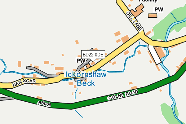 BD22 0DE map - OS OpenMap – Local (Ordnance Survey)