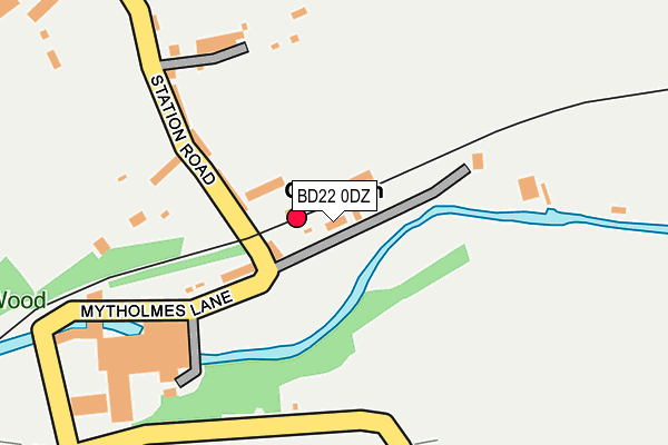 BD22 0DZ map - OS OpenMap – Local (Ordnance Survey)