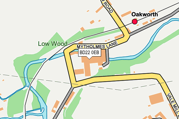 BD22 0EB map - OS OpenMap – Local (Ordnance Survey)