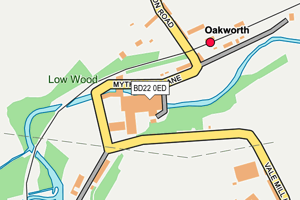 BD22 0ED map - OS OpenMap – Local (Ordnance Survey)