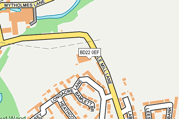BD22 0EF map - OS OpenMap – Local (Ordnance Survey)