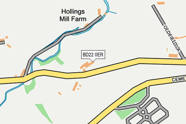 BD22 0ER map - OS OpenMap – Local (Ordnance Survey)