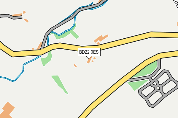 BD22 0ES map - OS OpenMap – Local (Ordnance Survey)