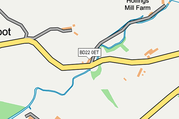 BD22 0ET map - OS OpenMap – Local (Ordnance Survey)