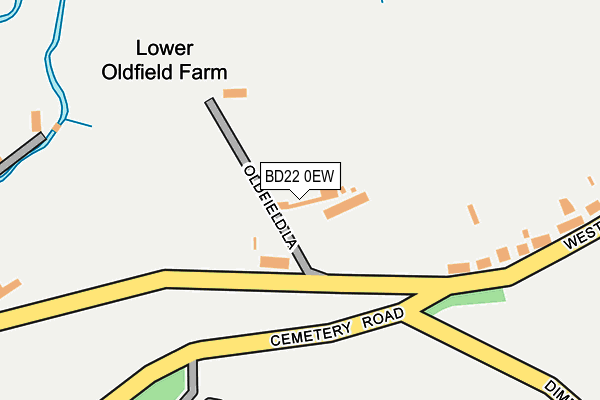 BD22 0EW map - OS OpenMap – Local (Ordnance Survey)