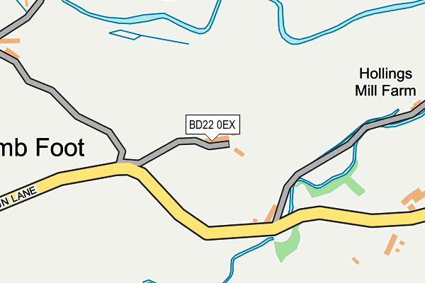 BD22 0EX map - OS OpenMap – Local (Ordnance Survey)