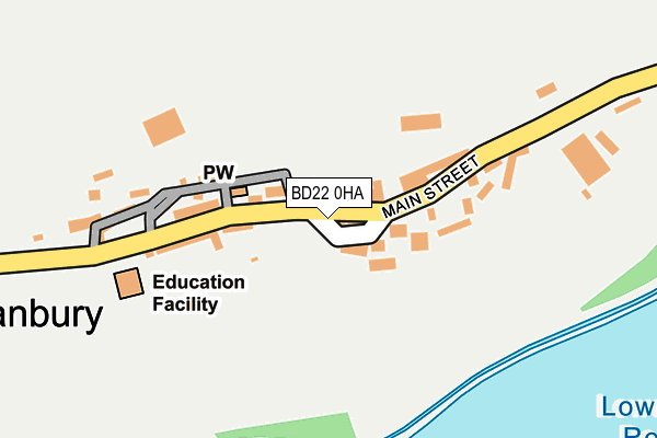 BD22 0HA map - OS OpenMap – Local (Ordnance Survey)