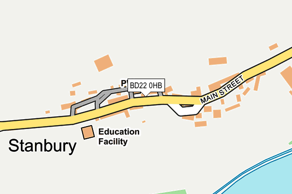 BD22 0HB map - OS OpenMap – Local (Ordnance Survey)