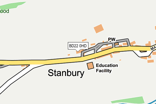 BD22 0HD map - OS OpenMap – Local (Ordnance Survey)