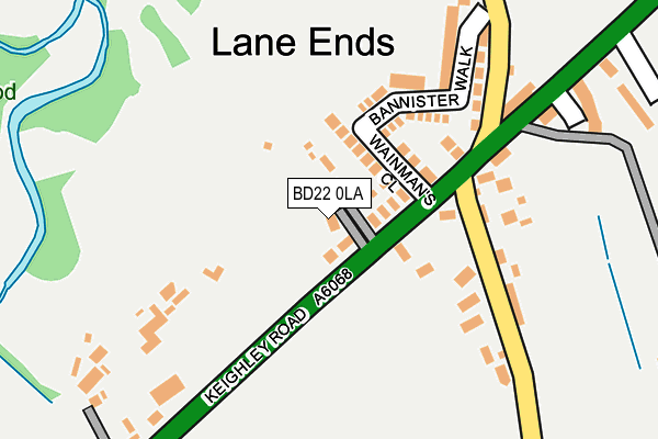BD22 0LA map - OS OpenMap – Local (Ordnance Survey)