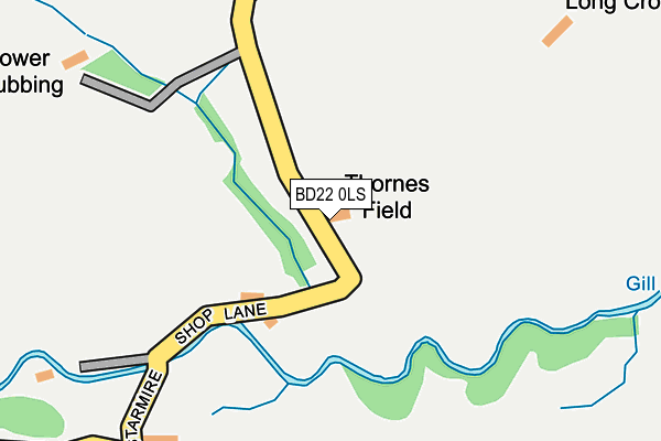 BD22 0LS map - OS OpenMap – Local (Ordnance Survey)