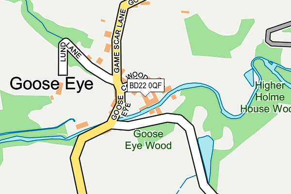BD22 0QF map - OS OpenMap – Local (Ordnance Survey)