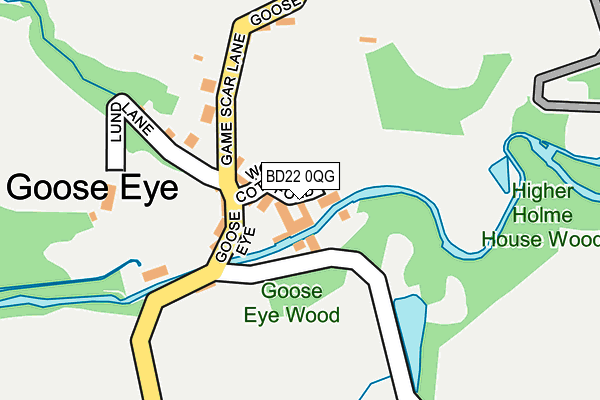 BD22 0QG map - OS OpenMap – Local (Ordnance Survey)
