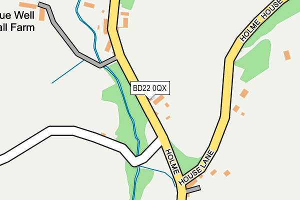 BD22 0QX map - OS OpenMap – Local (Ordnance Survey)