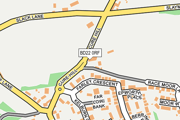 BD22 0RF map - OS OpenMap – Local (Ordnance Survey)