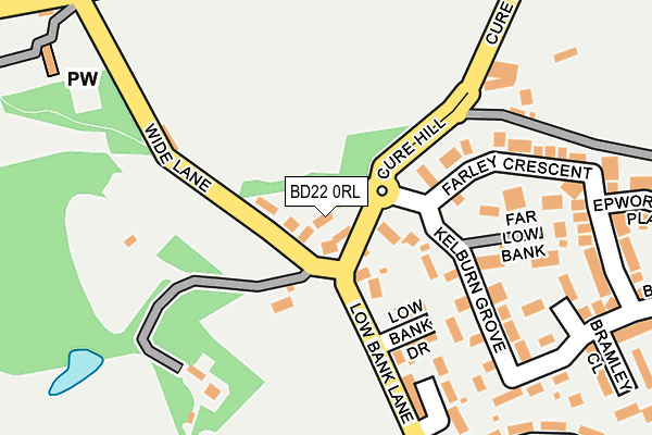 BD22 0RL map - OS OpenMap – Local (Ordnance Survey)