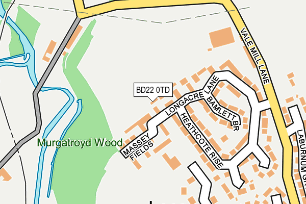 BD22 0TD map - OS OpenMap – Local (Ordnance Survey)